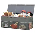 Extra Large Toy Box Chest with Mesh Pockets, Kids Toy Storage Organizer Bakest