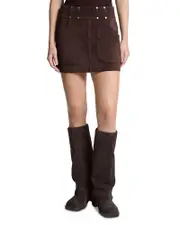 Michael Michael Kors Suede Studded Mini Skirt