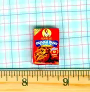 Dollhouse MINIATURE Size Oatmeal Raisin Cookie Mix Box
