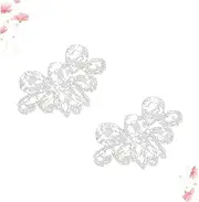 [Yardenfun] 1 Pair Rhinestone Shoe Clips for Women Crystal Flower Buckles for Wedding and Party Versatile Shoe Decoration for Flats Boots Sandals and Pumps of Elegant Accessories