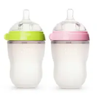 在飛比找樂天市場購物網優惠-美國Comotomo 矽膠奶瓶 250ml (綠色/粉色)