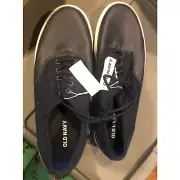NWT New Mens Old Navy Shoes Lace Up Sneakers Navy Blue Size 11 Gift