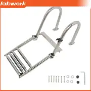4 Steps Pontoon Stainless Steel Folding AU Boat Ladder Rear Entry Heavy Duty