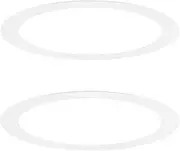 uxcell 2-Pack Goof Rings for 4 Inch Recessed Lights, 3.6" ID 4.5" OD Durable Steel Trim Ring Flush Mount White Can Light Trim Ring Cover for Ceiling Can Downlights