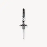 Buy Single hoop earring with sword & black stones by Thomas Sabo online - THOMAS SABO Australia