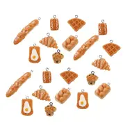 50 Pcs Simulated Cake Bread Jewelry Making Baguette Decoration