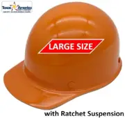 MSA Skullgard Large Cap Style with Ratchet Suspension - Custom Orange