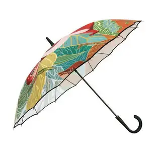 一片式雨傘大號16骨遮陽防風自動傘雙人加固晴雨兩用可愛長柄傘。