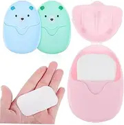 VANZACK Travel Essential Kit 3 Pack Paper Soap Sheets Soap Flakes Lightweight Hand Body Wash for Hiking