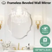 Viviendo Wall Mirror 60x80cm Beveled Edge Mirrors Frameless Decorative