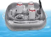 Cileznw Floating Drink Holder for Pool - Inflatable Floating Pool Food Holder - Large Capacity Beverage Floats Table for Hot Tub Lake Beach Hot Springs Friend Parties