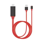 2M HDMI Cable AV Adapter Phone Video to TV for iPad iPhone 14 13 12 X 6 7 8 Plus