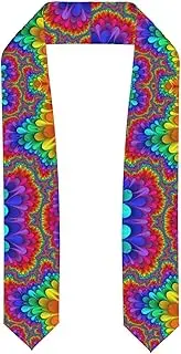 [SKKNT] Bright Color Print Graduation Shawl Stole For Academic Commencements Honor Sash Congratulations Gift