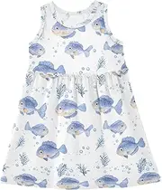 [Caihoyu] Girls' Dress Toddler Baby Casual Sundress Summer Active Playwear, Multicolor05, 3 Years