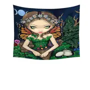 Fantasy Fairy World May Queen Spring and Summer Tapestry