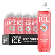 Sparkling Ice, Pink Grapefruit Water, Zero Sugar Flavored Water,...