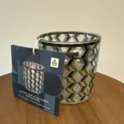 NEW Landon Tyler LED Scented Light Up Green and Gold Geo Driftwood Fig Candle