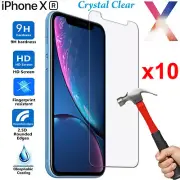 10 Pieces Tempered Glass 9H Guard screen protector for Apple iPhone XR Front