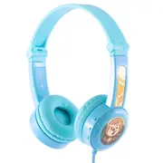 BuddyPhones - Travel Wired On-Ear Volume-Limiting Headphones For Kids - Blue
