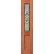 Woodcraft 2040 x 405 x 35mm Entrance Door Cass Sidelight Black Leadlight Glass TG9CBB