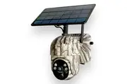 Elinz WiFi PTZ Solar Powered Camouflage Outdoor Security Camera 3MP 2K HD Resolution IP65 Home Surveillance CCTV