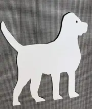 Large Family Dog Flexible Screen Magnets Double-Sided. Safety White-Easier to...