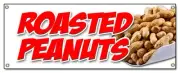 ROASTED PEANUTS BANNER SIGN fresh hot salted jumbo nut boiled georgia