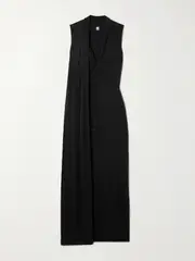 [TOTEME] TOTEME - Draped Layered Jersey Maxi Dress - Black - x small x small Black