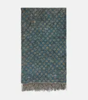[The House of Lyria] The House of Lyria Tormento printed linen tablecloth One Size blue
