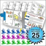 Fliptomania Noah's Ark Flipbook Activity Pack - 25 Sets DIY Flip Books