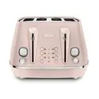 DeLonghi Distinta Perla 4 Slice Toaster Pink CTIN4003PK