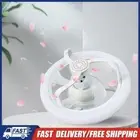 Socket Fan Lamp with E27 Base 3 Speed Chandelier Ceiling Fan Silent RGB Dimmable