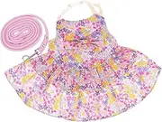 GANAZONO 1Set Rabbit Dress and Leash Lightweight Bunny Harness Clothing for Pets Adorable and Convenient for Outdoor Use for Your Cute Rabbit