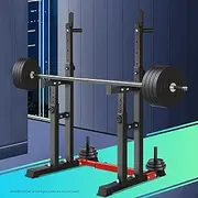 Finex Squat Rack Adjustable Weight Rack Bench Press Barbell Bar Stand Lifting Dipping Station Strength Training Equipment,Home Gym Systems for Exercise and Fitness,Black