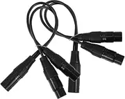 COSMEVIVI 2pcs Balanced XLR Microphone Extension Cable Durable Male to Female Cord for Audio Transmission for Audio Mixers and Mic Splitters Reliable Design for Long Term Use