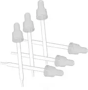 ULTECHNOVO 6pc Set Glass Soda Dropper Silicone Cap Pipettes for Liquid Measuring Easy Bubble Extraction for Beverage Making