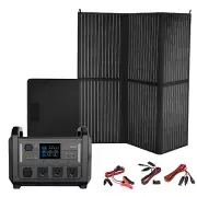 VoltX 1200W Portable Power Station 200W Folding Solar Panel with 3 Accessories