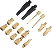 Yardwe Universal Fitment Bike Valve Adapter 15pcs Kit Valve Adaptor for Easy Tire Inflati