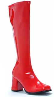 Go Go Womens 60s Retro Bright Red Costume Boots