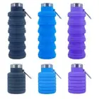3PCS Collapsible Foldable Silicone Water Bottle Outdoor Hiking Yoga Sport Kettle