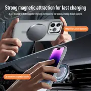 IPhone 13 Mini Case,Compatible With MagSafe,Built-in Stash Stand Phone Case,Scratch-Resistant Back Cover-Grey