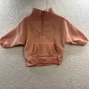 Cotton On Kids Girls Musk Melon Jessie Half Zip Jumper Size 2 NWT
