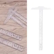2pcs ruler scale ruler measure tape T Shape Ruler t Ruler Tshirt Ruler