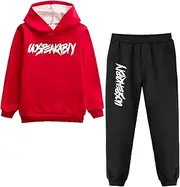 [amropi] Boys Shorts Set Cotton T-Shirt and Short Pants 2 Pieces Summer Tracksuit for Age 2-12 Years