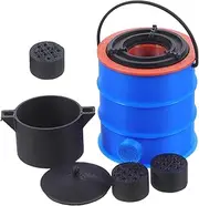 Yardenfun Realistic Mini Coal Stove for Dollhouse 1:12 Scale Authentic Miniature Stove and Pot Space-Saving Kitchen Accessory