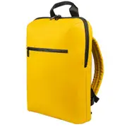 Tucano GOMMO Backpack for Laptop 15.6" Macbook Pro 16" - Yellow Rubberized Material - Breathable Mesh Back - Trolley strap [BKGOM15-Y]