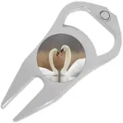 Swans Golf Ball Marker Divot Repair Tool Bottle Opener