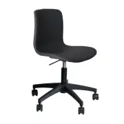 Task Office Chair Black Nylon Base on Castors Flex Poly Seat Fully Upholstered A