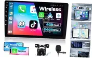 [4+64G] Double Din Car Stereo Radio with Wireless CarPlay & Android Auto 9