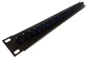 24 Port SC Fiber Patch Panel Singlemode Blue Couplers Loaded 1u 19"